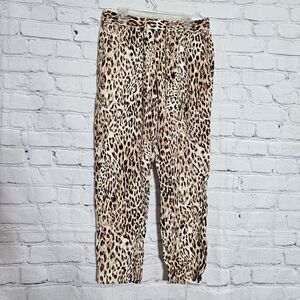 Banana Republic Womens SIZE XS Hayden Cheetah Print Pants LYOCELL